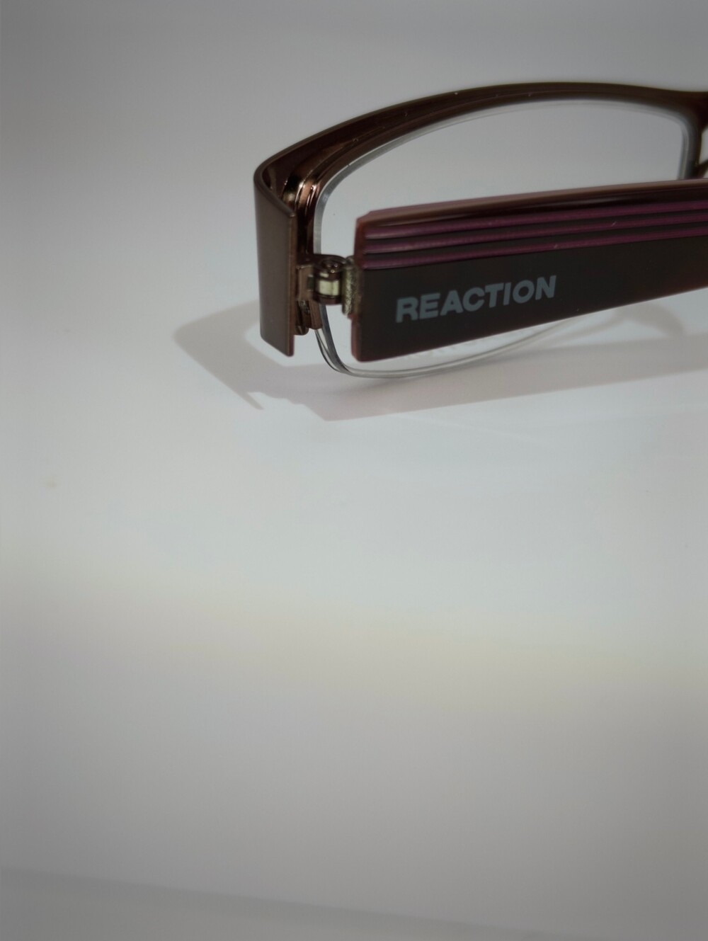 Kenneth Cole Reaction.KC 699. Rectangular Semi Rimless Purple Frame. - Picture 7 of 12